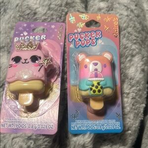 Pucker Pops Lip Gloss Set - Pink and Orange